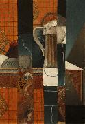 Juan Gris Playing Cards and Glass of Beer oil painting